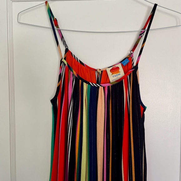 Farm Rio Rainbow Shimmer Maxi Dress | Size Small - Picture 4 of 10